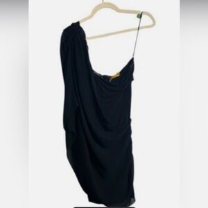 Alice + Olivia Draped Shoulder Cocktail Dress, Sz 4 EUC